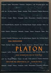 Platon. Band 2 (von 3) apart: Die platonischen Schriften. Erste Periode