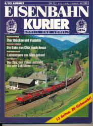 Eisenbahn-Kurier. Modell und Vorbild. hier: Heft 8/92 (August 1992)
