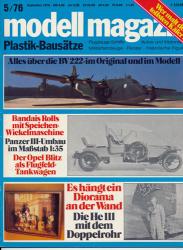 Modell-Fan. internationales magazin für plastic-modellbau. hier: Heft 5/1976