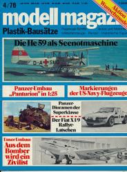 Modell-Fan. internationales magazin für plastic-modellbau. hier: Heft 4/1976