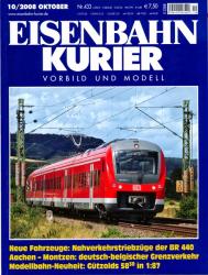 Eisenbahn-Kurier. Vorbild und Modell Heft Nr. 433 (Oktober 2008): Neue Fahrzeuge: Nahverkehrstriebzüge der BR 440 / Aachen-Montzen: deutsch-bilgischer Grenzverkaher / Modellbahn-Neuheiten: Gützolds 58.30 in 1:87