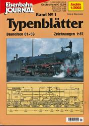 Eisenbahn-Journal Archiv Heft 1/2002: Typenblätter Band 1: Baureihen 1 - 59. Zeichnungen 1:87