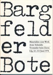 Bargfelder Bote. Materialien zum Werk Arno Schmidts. Lfg. 32-33/Juni 1978: Trommler beim Zaren