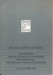 Bargfelder Bote. Materialien zum Werk Arno Schmidts. Lfg. 43-44/März 1980: Huerkamp, Josef: Lücken im 