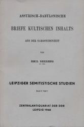 Assyrisch-babylonische Briefe kultischen Inhalts aus der Sargonidenzeit