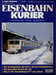 Eisenbahn-Kurier Heft Nr. 353 (2/2002 Februar): Die Renaissance der DR-V 180 bei Privatbahnen / Die Baureihe 42 bei der DB / Neu in H0: Stromlinien-01/10 von Liliput