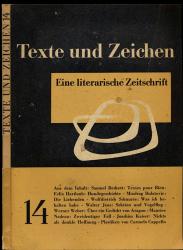 Texte und Zeichen. Eine literarische Zeitschrift, Heft Nr. 14 (3. Jahr, 4. Heft)