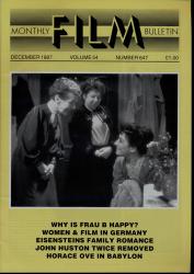 Monthly Film Bulletin No. 647 / December 1987 (vol. 54)