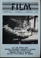Monthly Film Bulletin No. 624 / January 1986 (vol. 53)