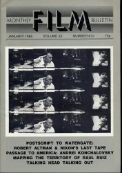 Monthly Film Bulletin No. 612 / January 1985 (vol. 52)