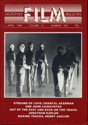 Monthly Film Bulletin No. 603 / April 1984 (vol. 51)