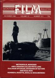 Monthly Film Bulletin No. 611 / December 1984 (vol. 51)