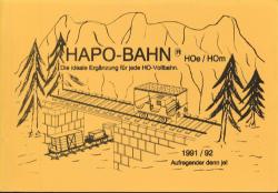 HAPO-BAHN. H0e /H0m. Die ideale Ergänzung zu jeder H0-Vollbahn. Katalog 1991/92