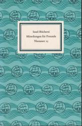 Insel-Bücherei. Mitteilungen für Freunde Nr. 25