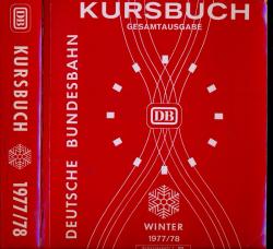 Kursbuch Deutsche Bundesbahn Winter 1977/78. Gesamtausgabe
