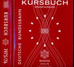 Kursbuch Deutsche Bundesbahn Winter 1975/76. Gesamtausgabe