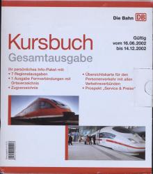 Deutsche Bahn: Kursbuch Gesamtausgabe 2002, gültig vom 16.06.2002 bis 14.12.2002 9 Bde. und 1 Übersichtskarte (= kompl. Edition)