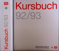 Deutsche Bahn: Kursbuch 1992/93, gültig vom 31.05.1992 bis 22.05.1993