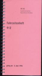 Deutsche Bahn: Fahrzeitenheft 912, gültig ab 02. Juni 1996