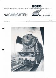 DGEG-Nachrichten Heft Nr. 33/1978 (Juni 1978)