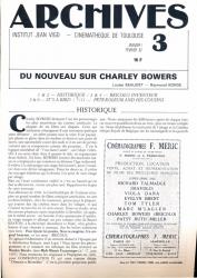 ARCHIVES - Institut Jean Vigo - Cinémathèque de Toulouse Nr. 3 (Janvier/Fevrier 1987): Du Nouveau sur Charley Bowers (Louise Beaudet / Raymond Borde)