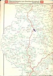 Übersichtskarte zum Omnibus-Kursbuch Sommer 1976 / Südwestlicher Teil (Beilage zum Kursbuch)