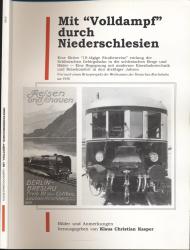Mit Volldampf durch Niederschlesien. Eine fiktive, '10-tägige Studienreise' entlang der Schlesischen Gebirgsbahn in die schlesischen Berge und Bäder. Eine Begegnung mit moderner Eisenbahntechnik und Reisekomfort in den dreißiger Jahren