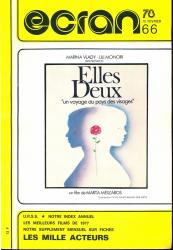 Ecran no. 66 (Fevrier '78): U.R.S.S.. * Notre index annuel. Les meilleurs films de 1977. Notre supplement mensuel sur fiches: Les Mille Acteurs