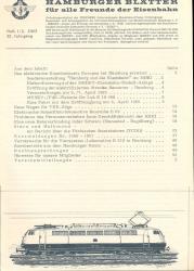 Hamburger Blätter für alle Freunde der Eisenbahn, 12. Jahrgang 1965: 10 Nrn. (in 5 Heften). (=kompl. Jahrgang)