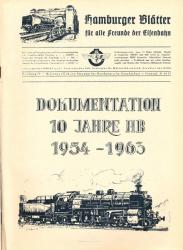 Hamburger Blätter für alle Freunde der Eisenbahn: Dokumentation 10 Jahre HB 1954-1963