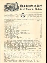 Hamburger Blätter für alle Freunde der Eisenbahn, 7. Jahrgang 1960, Heft 4/5