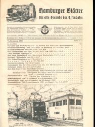 Hamburger Blätter für alle Freunde der Eisenbahn, 7. Jahrgang 1960, Heft 6/7