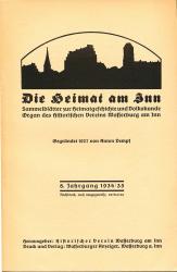 Die Heimat am Inn. Sammelblätter zur Heimatgeschichte und Volkskunde: 8. Jahrgang 1934/35