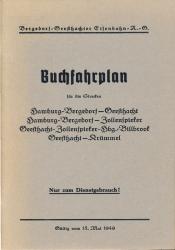 Buchfahrplan für die Strecken Hamburg - Bergedorf - Geesthacht, Hamburg-Bergedorf - Zollenspieker, Geesthacht - Zollenspieker - Hamburg-Billbrook, Geesthacht - Krümmel. Gültig vom 15. Mai 1949 [Reprint]