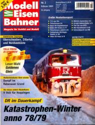 Modelleisenbahner. Magazin für Vorbild und Modell Heft 2/2009: Katastrophen-Winter anno 78/9