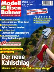 Modelleisenbahner. Magazin für Vorbild und Modell Heft 7/1998: Der neue Kahlschlag. Größtes Streckensterben seit den 60ern. Warum im Osten der Nahverkehr stoppt
