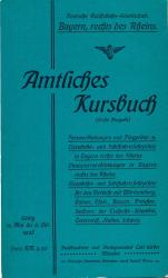Amtliches Kursbuch (Große Ausgabe). Bayern, rechts des Rheins. Deutsche Reichsbahn-Gesellschaft. Gültig 15. Mai bis 6. Okt. 1928. (Reprint)