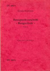 Deutsche Bundesbahn: Fernsprechvorschrift - Rangierfunk - (FeV 9) DV 480/9, gültig vom 1. Mai 1979 an