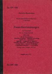 Deutsche Bundesbahn: Zusatzbestimmungen zur Vorschrift für den Zugleitbetrieb (ZB VZB) für die Nebenbahnen München-Freimann - München-Schwabing, Dachau Bf-Altomünster, Eggmühl-Langquaid (B. Eggmühl), Landshut (Bay) Hbf-Rottenburg (Laaber), Landau (Isar)-Arnstorf (Niederbay), Langenbach (Oberbay)-Unterzolling (zu DV 436), Ausgabe Juli 1976