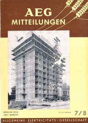AEG-Mitteilungen Heft 7/8 (Juli-August) 1953