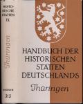Handbuch der Historischen Stätten Deutschlands Band 9: Thüringen