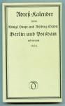 Adreß-Kalender für die Königl. Haupt- und Residenz-Städte Berlin und Potsdam auf das Jahr 1826