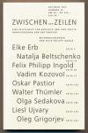 Zwischen den Zeilen. Eine Zeitschrift für Gedichte und ihre Poetik, hrggb. von Urs Engeler. hier: Nr. 10, Oktober 1997