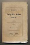 Annalen des Königreichs Italien. 1861 - 1863. 3. Buch apart: Das Ministerium Rattazzi