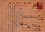 eigenh. Postkarte mit Handzeichnung, vorder- und rückseitigem Urlaubsgruß aus Italien