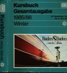 Kursbuch Deutsche Bundesbahn Winter 1985/86. Gesamtausgabe