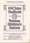 650 Jahre Stadtrecht Braunau Ostböhmen Sudeten 1348-1998