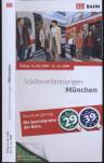 Deutsche Bahn (DB) Städteverbindungen München, gültig 14.06.2009 - 12.12. 2009