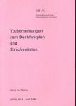 Deutsche Bahn: Vorbemerkungen zum Buchfahrplan und Streckenlisten/Regionalbereich Stuttgart, gültig ab 02. Juni 1996