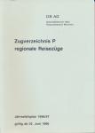 Deutsche Bahn: Zugverzeichnis P regionale Reisezüge, Regionalbereich München, gültig an 02. Juni 1996. Jahresfahrplan 1996/97